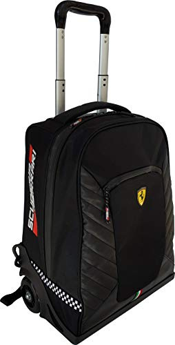 Ferrari Zaino Organizzato Trolley Premium Scuderia - Nero, Jungen Rucksack, 47x35x23cm