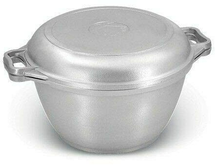 Kukmara Kasan Aluguss 4L mit Deckel-Pfanne Aluminum Kazan Wok