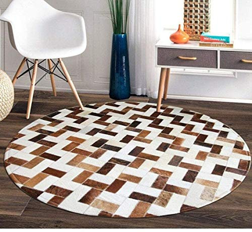 Vip Leather NEU KUHFELL Patchwork Teppich Cod Mart CMB8000 (100 cm)