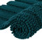subrtex Badteppich aus Plüsch, gestreift, Chenille, weich, für Badezimmer, maschinenwaschbar (50 x 80 cm, blaugrün)