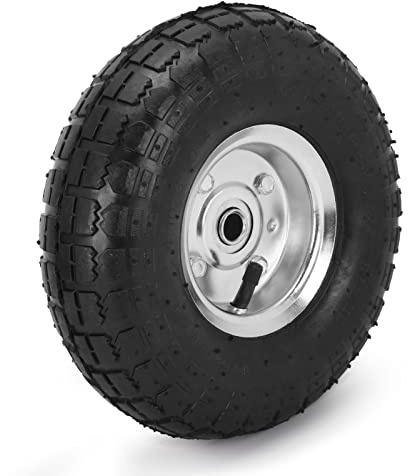 Holdfiturn 10 Wheelbarrow Wheel Pneumatic Tyre 4.10/3.50-4 with 16mm Bore Load 300LB Heavy Duty Replacement Wheel Spare Hand Cart Wheels for Sack Trucks Trolley