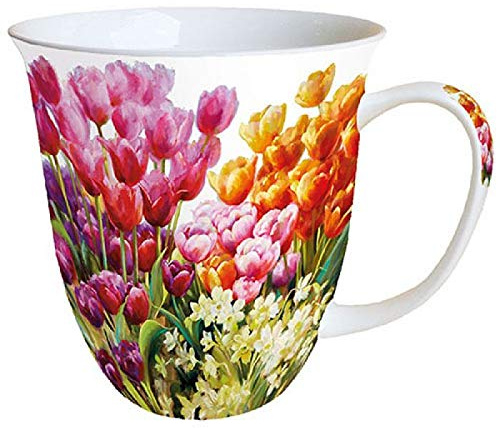 Ambient Fine China Blumenbecher mit Schmetterling 0,4 Liter Tulpen