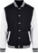 Build Your Brand Basic College Jacket Black/White 4XL