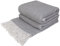 LYHome Baumwolldecke - Tagesdecke Kuscheldecke & Überwurfdecke, Bettdecke Sofadecke Couchdecke & Wohnzimmerdecke, Decken Couch, Baumwolle Plaid Decke Sofa Große (140x200 cm | Hellgrau - Weiß Diamant)