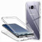 CHIMUCO Hülle für Samsung Galaxy S8 Handyhülle 360 Grad, Transparent Full Schutz Kratzfest Dünn Durchsichtige Case Silikon Schutzhülle, Hart PC Zurück + Weich TPU Vorderseite
