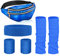 SATINIOR 80er-Jahre-Damen-Beinwärmer-Set, holografische Bauchtasche, gestrickt, Beinwärmer, Stirnband, Armbänder für Yoga, Laufen, Wandern, Dunkelblau, Einheitsgröße, Satinior-Neon Beinstulpen,01