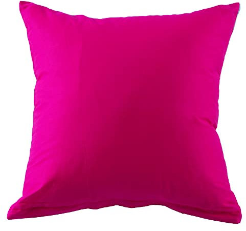 ATsense 2er Set Kissenbezug 80x80 cm - 100% Baumwolle, Pink Kopfkissenbezug mit Reißverschluss, Super Weicher Kissenbezug, ÖkoTex Zertifiziert für Allergiker Geeignet