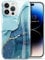 GVIEWIN Compatible with iPhone 14 Pro Case 6.1 2022, [10FT Military Grade Shockproof] Marble Scratch-resistant Slim Thin Soft TPU Stylish Protective Bumper Case Cover, Navy Blue