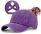 ZTL Baseballkappe für Damen, hoher Pferdeschwanz, Laufmütze, schnelltrocknend, Netzstoff, Sportkappe, unstrukturiert, Dad Trucker Hüte, Washed Distressed - Lila, Einheitsgröße