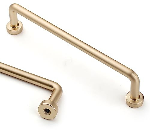 9BUILD 10 Pack 128mm Gold Cabinet Pulls - Zinc Alloy Cabinet Handles for Kitchen and Wardrobe