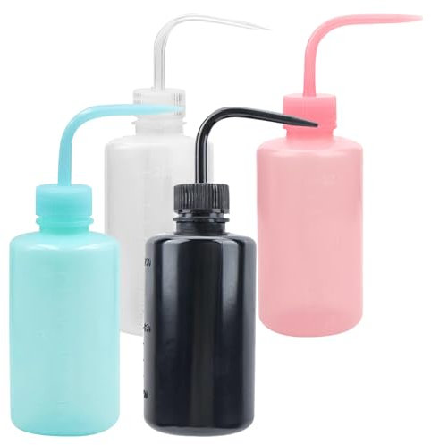 Wekuw 4 pezzi Flacone da Spremere, Annaffiatoi in Plastica, 250 ml Bottiglie di Plastica da Spremere, in LDPE con Bocca Stretta, Squeeze Wash Bottle, per il Giardinaggio, l'irrigazione delle Piante