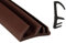 SN-TEC Holzfensterdichtung/Renovierungsdichtung/Fenstergummi SD 2483 für 2,5 bis 5,5 mm Nut für Holz Fenster, Farbe: Braun (20 Meter)