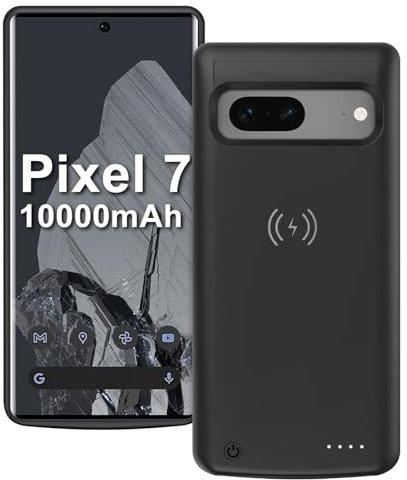 Fraternize Google Pixel 7 Battery Case 10000mAh Rechargeable Charging Case, Extended Backup Charger for Google Pixel 7 5G 6.3 Inch (Not for Pixel 7 Pro)