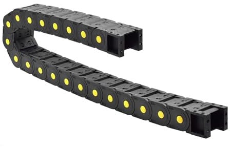 Hosifiy Drag Chain Cable Carrier, Closed Type Wire Drag Chain Cable Carrier R55 25 * 38mm L1000mm Cable Drag Chain for 3D Printer Electric CNC Router Machines