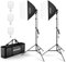 NEEWER Softbox Beleuchtungsset, äquivalent zu 700W, 3er Pack CE & UKCA zertifizierte 5700K LED Glühbirnen, 24x24 Zoll Softboxen mit E27 Fassung, Fotografie Dauerlichtset, Fotostudio Ausrüstung
