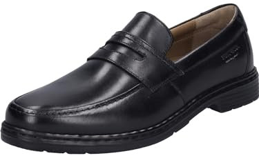Josef Seibel Herren Slipper Alastair 06,Weite K (Extra weit),Wechselfußbett,elegant,Office,büro,Freizeit,Mokassins,schwarz,40 EU