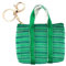 Itkcozcg Modeschmuck, Fischernetz, Taschenform, Anhänger, Münzbörse, Schlüsselanhänger, Fischnetz, Münze, Geldbörse, Anhänger, Schlüsselanhänger für Auto und Kopfhörer, 4. Alles Grün, Größe L:, As