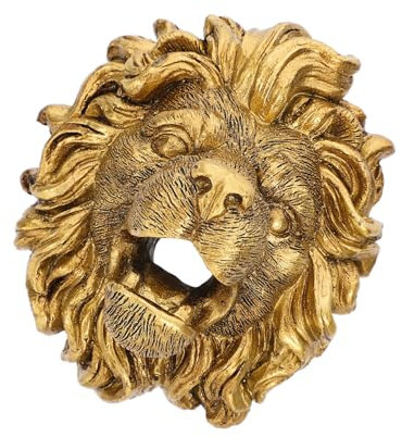 VOSAREA Lion Head Wall Fountain Nozzle Garden Water Feature Spray Head Outdoor Decor Easy Install Resin Material Relaxing Ambiance Maker