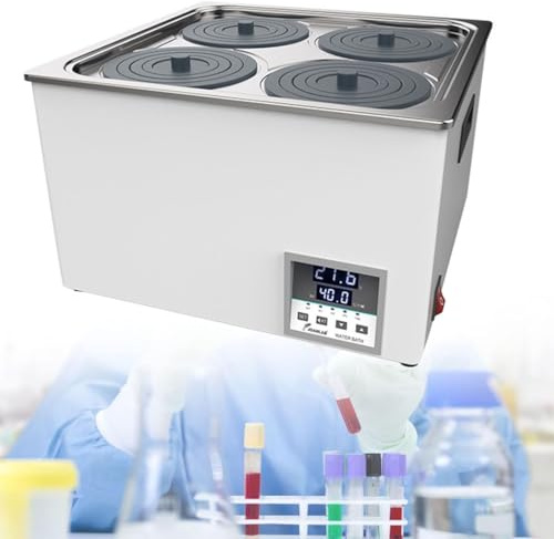 GJBMXSM Thermostat-Wasserbadheizung, Digitale Labor-Thermostat-Wasserbäder Mit Wählbaren öffnungen Für Laborheizung, Chemische Biologie,4Hole