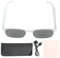 POENVFPO Bluetooth 5.0 Audio Smart Brille, Universal X 13 Open Ohr Sound Mic & Lautsprecher, Farbwechsler Polarisierte Sonnenbrillenlinsen, Sprachassistent (Grau-weiß)