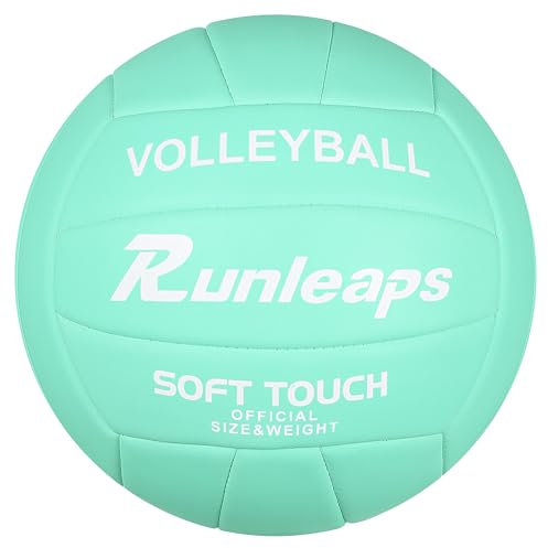 Runleaps Volleyball, Waterproof Indoor Outdoor Volleyball for Beach Game Gym Training (Official Size 5)