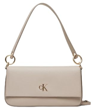 Calvin Klein MINIMAL MONOGRAM SHOULDER POUCH Damen Handtasche, Braun, Einheitsgröße