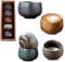Lot de 5 tasses à expresso en faïence à paroi épaisse de 100 ml - Sans anse - Tasse à expresso en céramique - Idéal pour moka, macchiato - Cadeau pour homme et femme