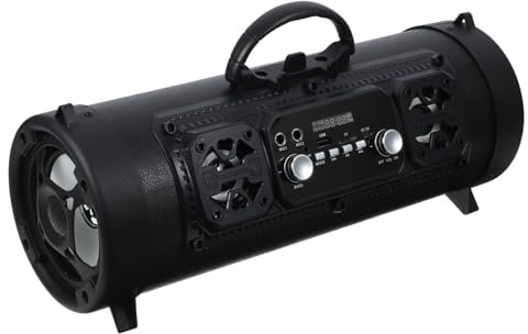 Angoily Tonnenlautsprecher kabelloser Subwoofer Subwoofer-Lautsprecher kabelloser Lautsprecher Plastik Black