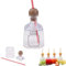 HYPYXUS Bottiglie di tequila riutilizzabili con paglia, bottiglia top in tequila 375 ml, mini bere in tequilas vuote bottiglie di plastica con sughero, tazze di patrono per champagne, vino (1Pcs)
