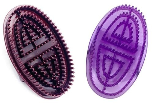 Meridian Brush, Meridian Massage Brush 2 Pcs, Blood Meridians for Muscle Relaxation, Dry Brushing Body Brushs for Lymphatic Drainage, Includes 1 Purple and 1 Brown Dry Brushing Body Brushs Lymphatic