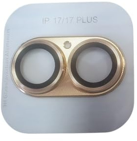 fonefunshop Rear Camera Glass Protector Compatible With iPhone 17 Gold