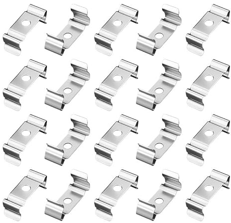 20Pcs T8 LED Light Tube Clips, Fluorescent Tube Fixture Holder Clamps, Compatible with Ceiling Lamps, Shop Lights, Garage Fixtures to Prevent Sagging, Secure Mounting Brackets
