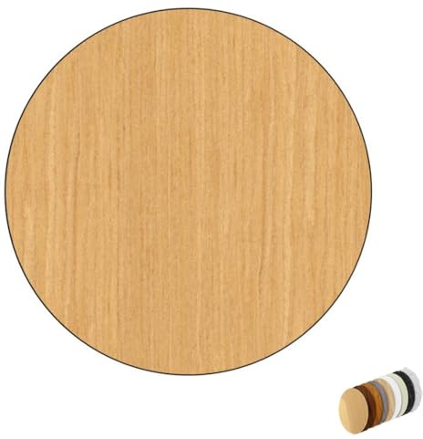 Runde Holztischplatte, Ersatz – 120 cm, gelbe Massivholz-Arbeitsplatte für Esszimmer, Restaurant, Café, Hotel – perfekte runde Schreibtischplatte, versch