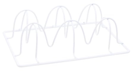 Weißer Eierhalter aus Eisen 18, 00x12, 00x6, 00 Cm für Küche | Draht Ausführung, Platzsparende Ablage im Kühlschrank, Geeignet für Restaurant