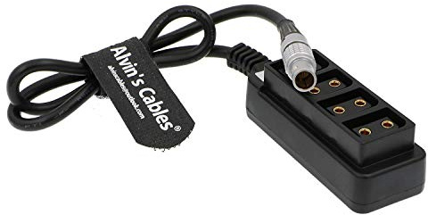 Alvin's Cables 2 Pin Male to 4 D-Tap Female Splitter Cable for ARRI RED DSMC2 Jetpack RTmotion Sidekick