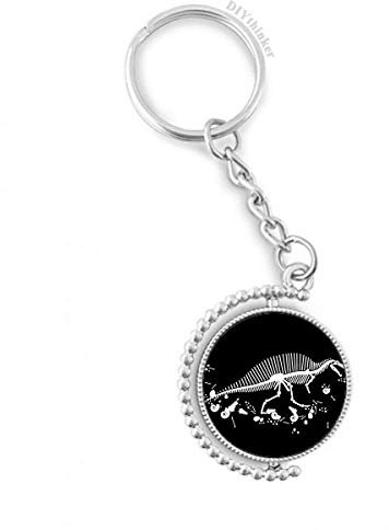 DIYthinker Dinosaurier Huge Knochen Knochen Drehbare Schlüsselanhänger Ringe 1.2 Zoll x 3.5 Zoll Mehrfarbig