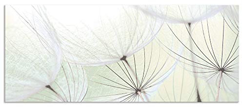 ARTland Spritzschutz Küchenrückwand aus Alu für Küche Herd Spüle 120x50 cm (BxH) mit Motiv Blume Pusteblume Landschaft Natur Zen Modern Hell Grün S9MV