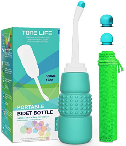 TONELIFE Portable Bidet for Toilet - Peri Momwasher Bidet Bottle 350ml 12oz - Portable Shower-Travel Bidet for Traviling,Camping,Women,Postpartum Care,Post-Surgery Recovery, Moms,New Baby & Eldery