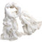 YEBIRAL Damen Schal Ganzjährig Chiffon Einfarbig Super Weich Deckenschal Halstuch(Weiß)
