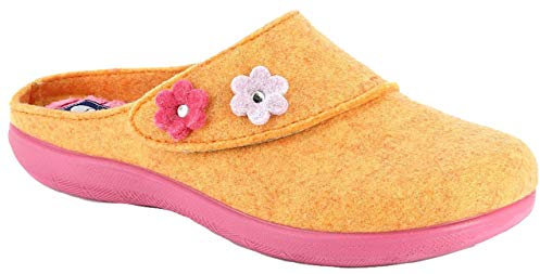 inblu EC000055 ARANCIO CIABATTE DONNA STRAPPO REGOLABILE ZEPPA 2,5 CM REALIZZATE CON MATERIALE ECOSOSTENIBILE