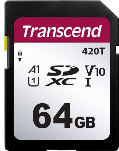 Transcend TS64GSDC420T SD Card 64GB v30 Video Speed Class