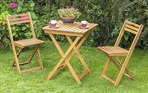 Beauty.Scouts Klappstuhl Fagus 2er Set Akazienholz braun geölt 49x40x82cm Gartenstuhl Stuhl Garten Holz Klappbar langlebig modern Gartenmöbel Möbel Holzstuhl