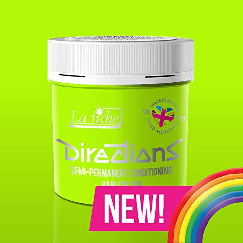 2 x New La Riche Directions Semi-Permanent Hair Color 88ml - Fluorescent Green