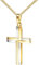 JEVELION Kreuz-Anhänger für Damen, Herren und Kinder als Ketten-Anhänger 750 Gold 18 Karat bicolor und Schmuck-Etui mit Kette 45 cm