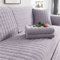 Sofa überzug Dicker Plüsch Schonbezug Sofabezug Gesteppte Sofa Sitzkissen Couchbezüge rutschfeste Sofaschoner Vor Haustieren Winter (Grau,70 × 180 cm)