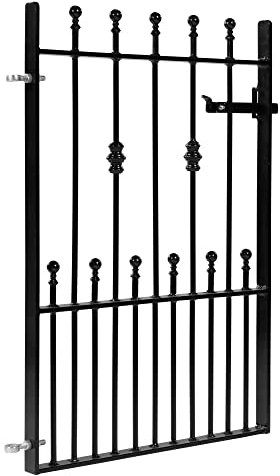 metal garden gate, Belthorn Design, galvanised & powder coated black (width of opening 3ft 3/height 38)