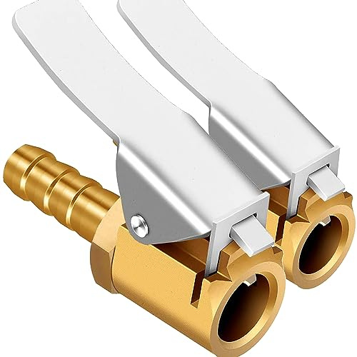 Tire Air Chuck with Clip Adapter 1 Pack Heavy Duty Locking Tire Inflator Air Chuck Adapter Connect No Leakage Tire Chucks for Inflator Compressor Pump Connect Accessories Tool Quick Air Pump Adapter