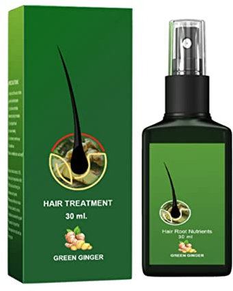 Hocossy Serum Pousse Cheveux,Spray anti-chute,Pousse Cheveux très Rapide,Traitements Pour la Repousse des Cheveux,Favorise la Pousse des Cheveux, Vert, inodore,Topical Hair Regrowth Treatment,30g