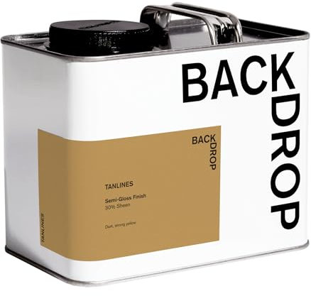 BACKDROP | Premium Cabinet & Door Paint | Durable & Washable Semi-Gloss Finish | Self-Priming, Low VOC, Green Wise Certified | TANLINES - Dark, strong yellow | 0.5 Gallon