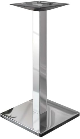 GGMMÖBEL Madrid | Tischgestell für Stehtisch, Bartisch | Tischbeine | Edelstahl | Tischfüße | Bodenplatte: 45 x 45 cm | Säule: 8 cm | Gesamthöhe: 105 cm